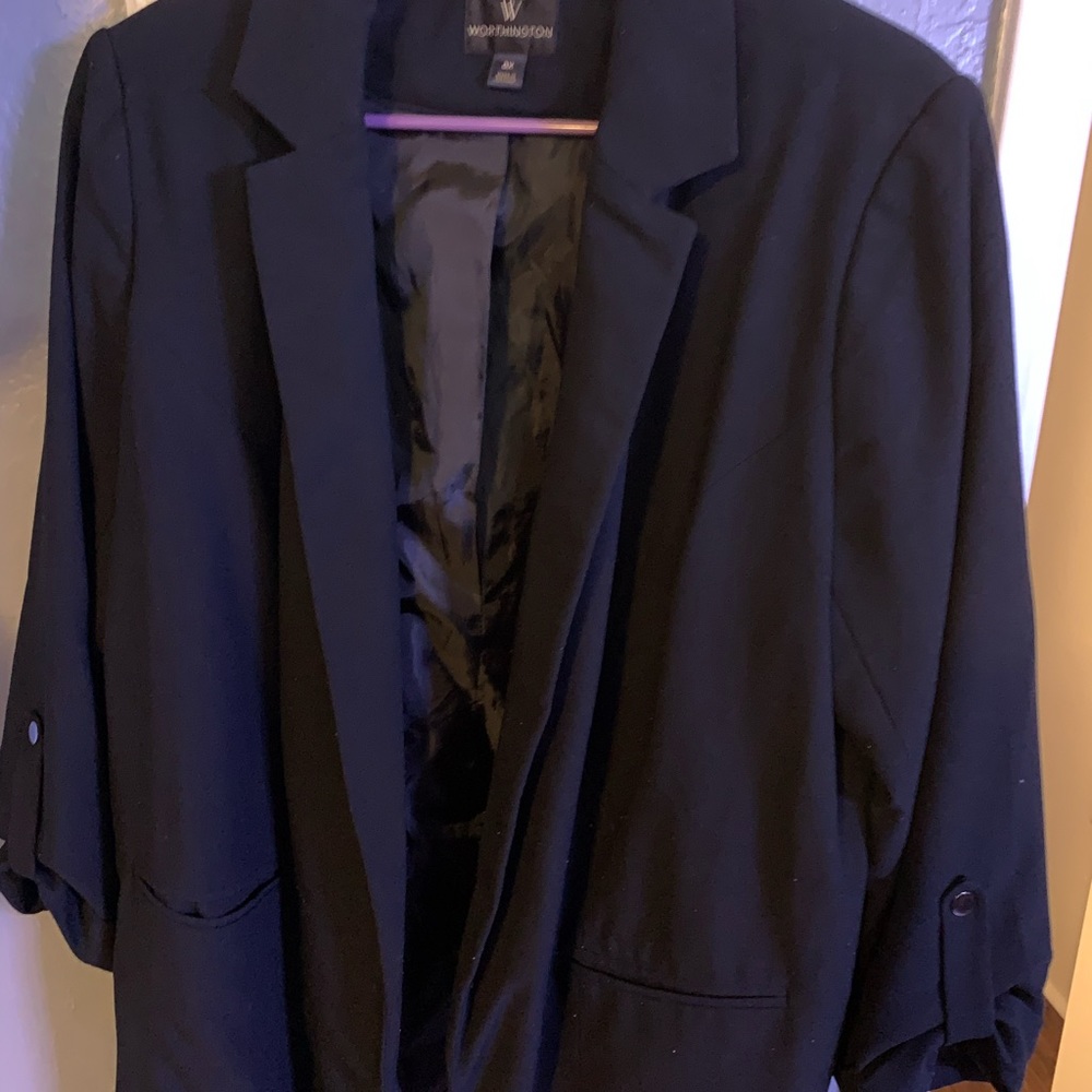 Ox black blacker with button up sleeves